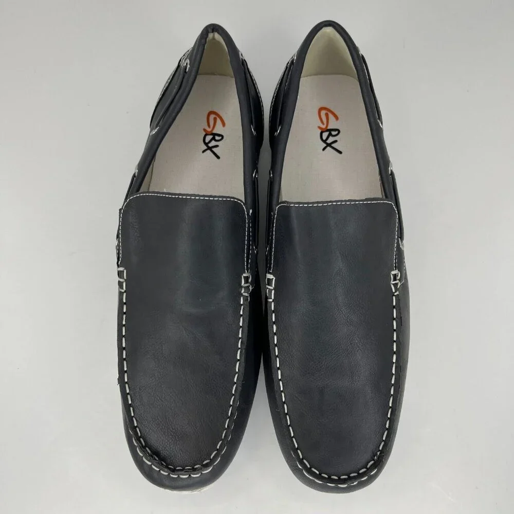 Gbx Mens 134893 Ludlam Black Fabric Moc Toe Slip On Size 13M Loafers